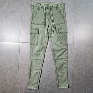 American Eagle Hi-Rise Jegging Womens Size 8 Army Green Cargo Flap Pocket